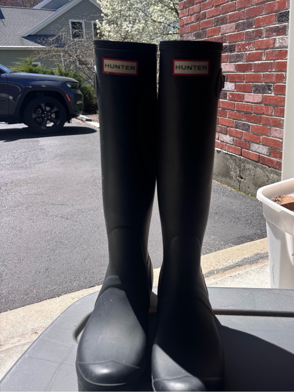 Hunter Black Tall Rain Boots